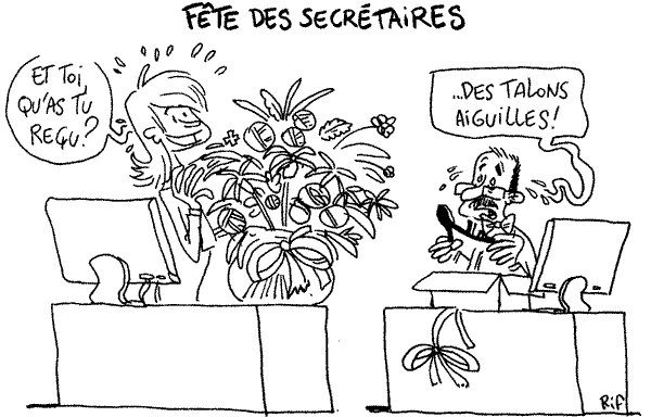 la fête des secrétaires a lieu chaque troisième jeudi du mois d'avril. 