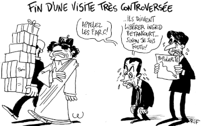 Fin de la visite de Kadhafi en France