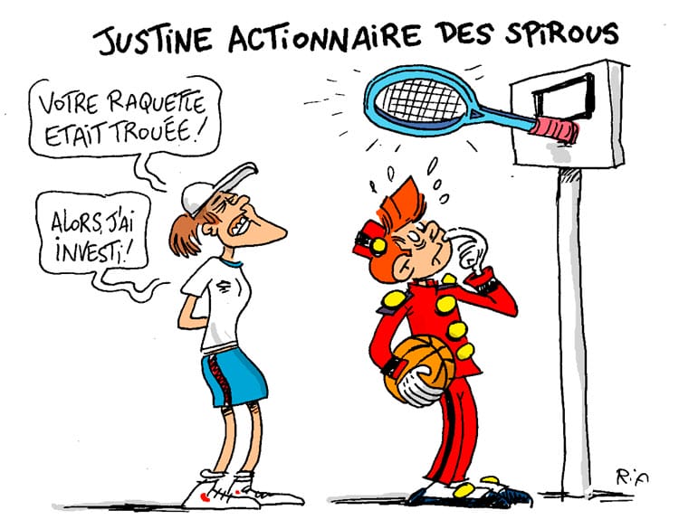 Les Spirous et Justine Hénin