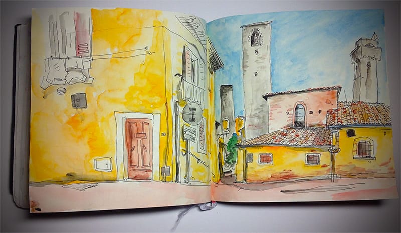Extrait de mon carnet de voyage en Toscane. Eté 2014.