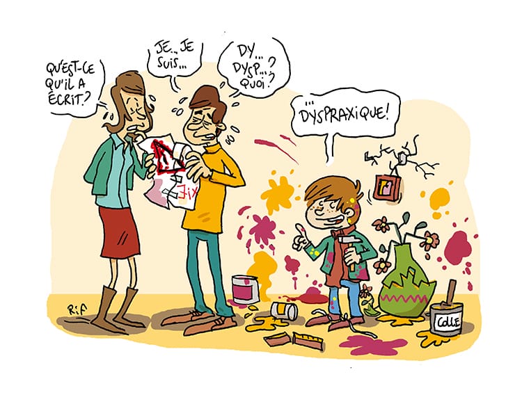 Illustration sur la dispraxie publié dans En Marche