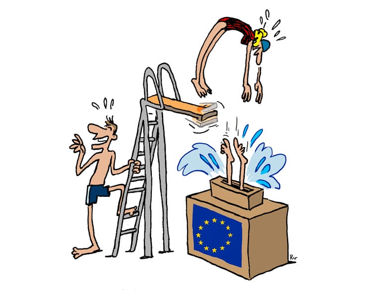 the young european voters of the future Cartoon of Vincent Rif