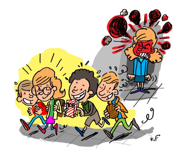 jalousie. Illustration pour un magazine Jeunesse; Tremplin, éditions Averbode