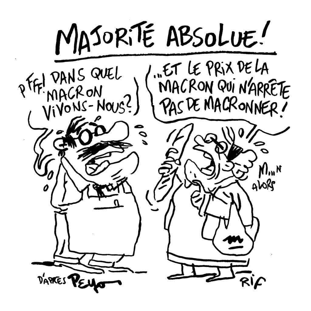 Dessin d'humeur : Macron obtient la majorité absolue à l'Assemblée. Bienvenue en Macronland