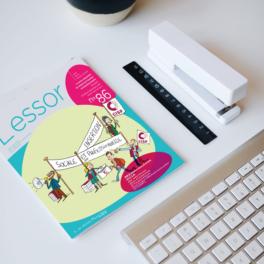 Couverture du magazine l'Essor avec le dessin d'introduction