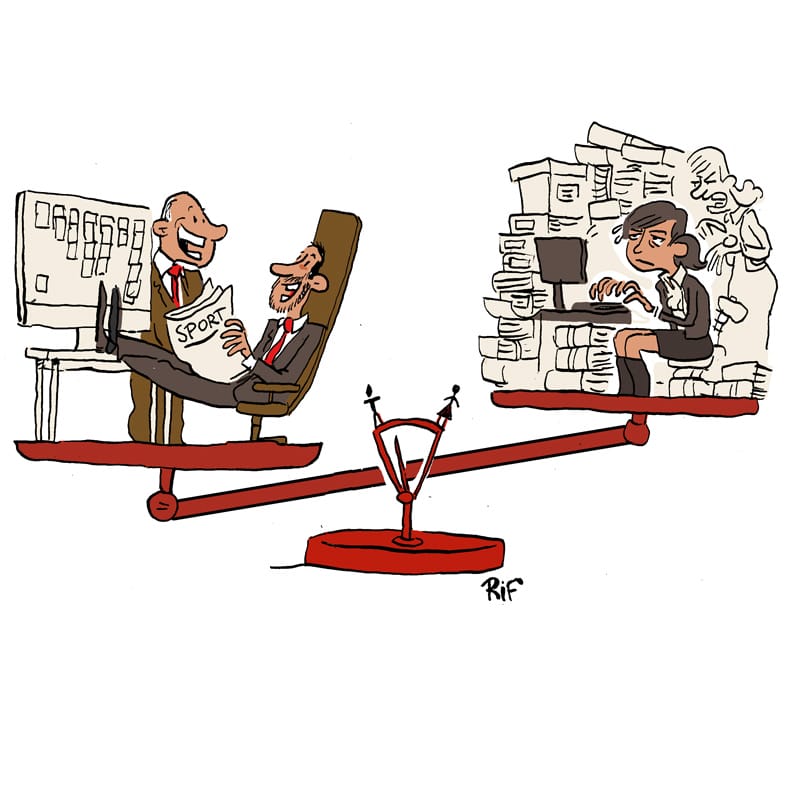 Hommes et femmes à salaire et travail égales ?