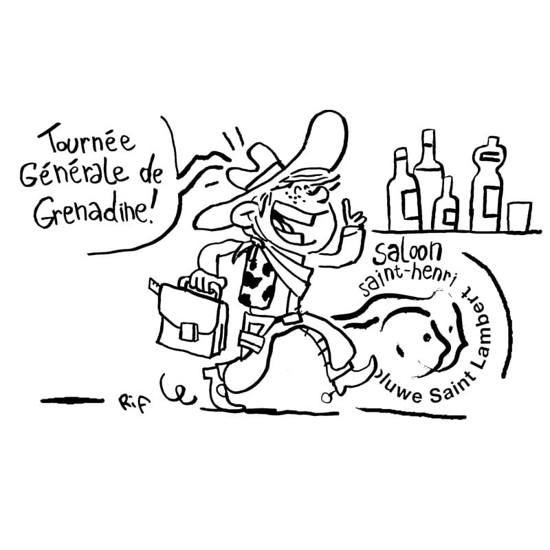 Dessin pour un gobelet réutilisable de la fête de l'école Saint-Henri.