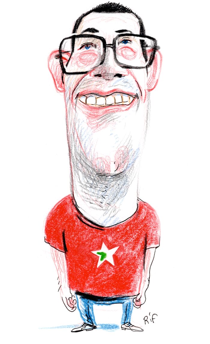 Raoul Hedebouw caricature