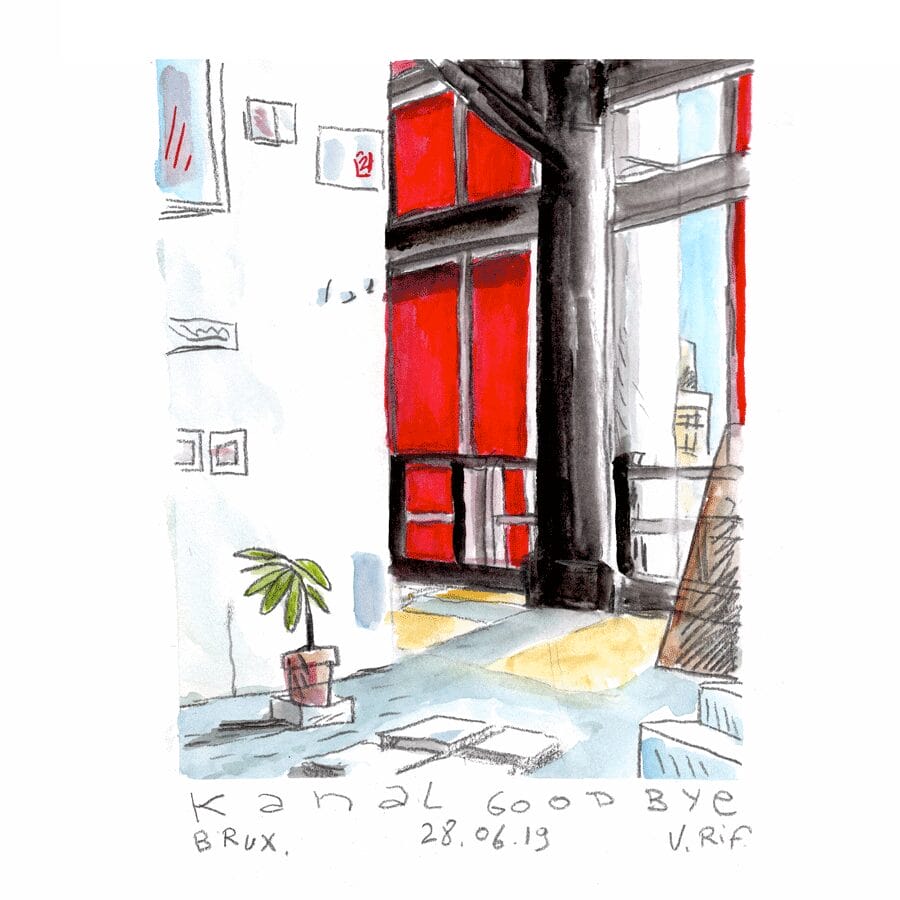 Urban sketching au Canal Pompidou dans le cadre de la fermeture pour travaux.