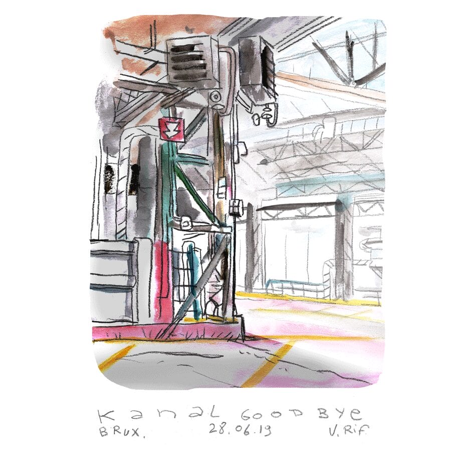 Urban sketching au Canal Pompidou dans le cadre de la fermeture pour travaux.