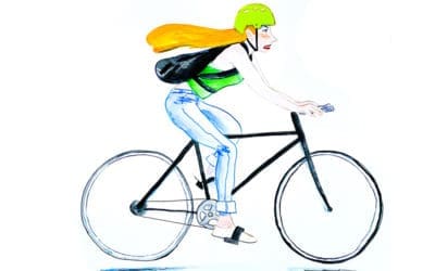 Votre portrait en vélo à l’aquarelle