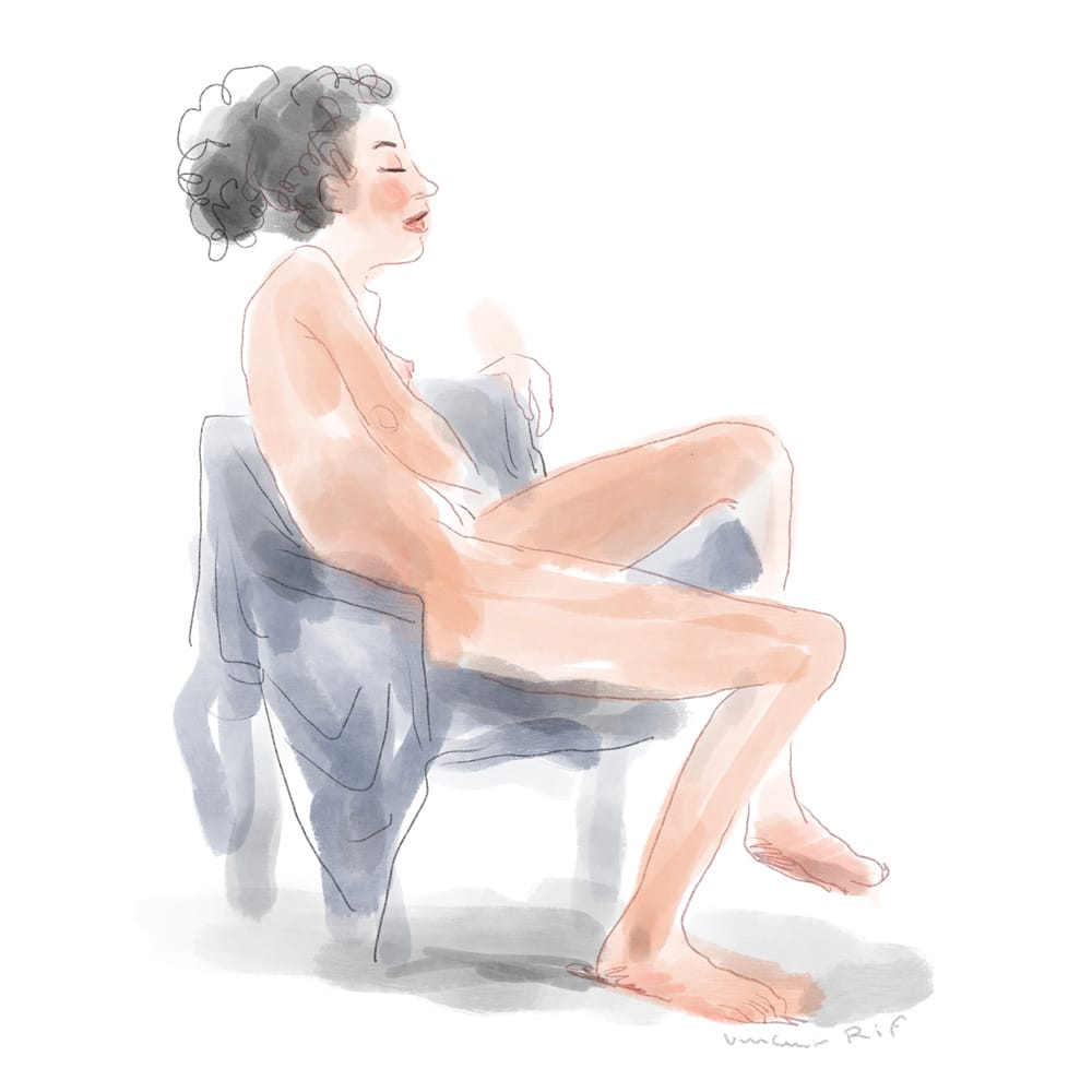 cloe4 Croquis d'après modèle vivant féminin