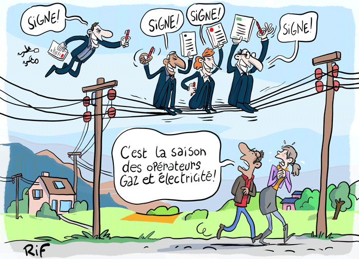 Le harcèlement des opérateurs de compagnies d'électricité