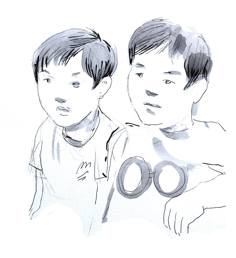 5septembre5-croquis Portraits rapides d'enfants - animation par un portraitiste et dessinateur