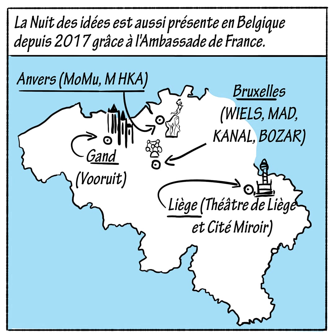 Nuit des idées en Belgique expliquée en images