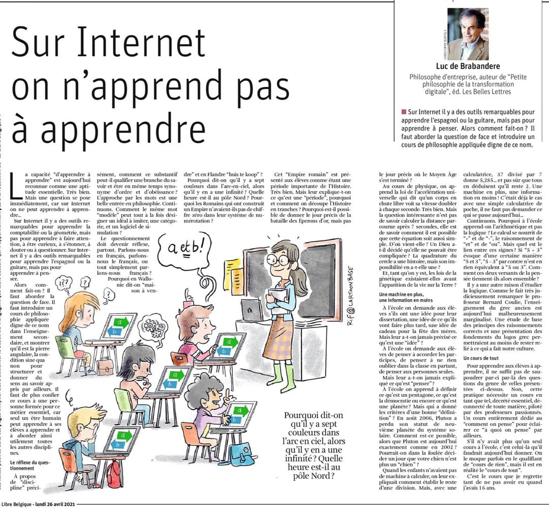 Apprendre à apprendre avec ou sans internet - école - elearning