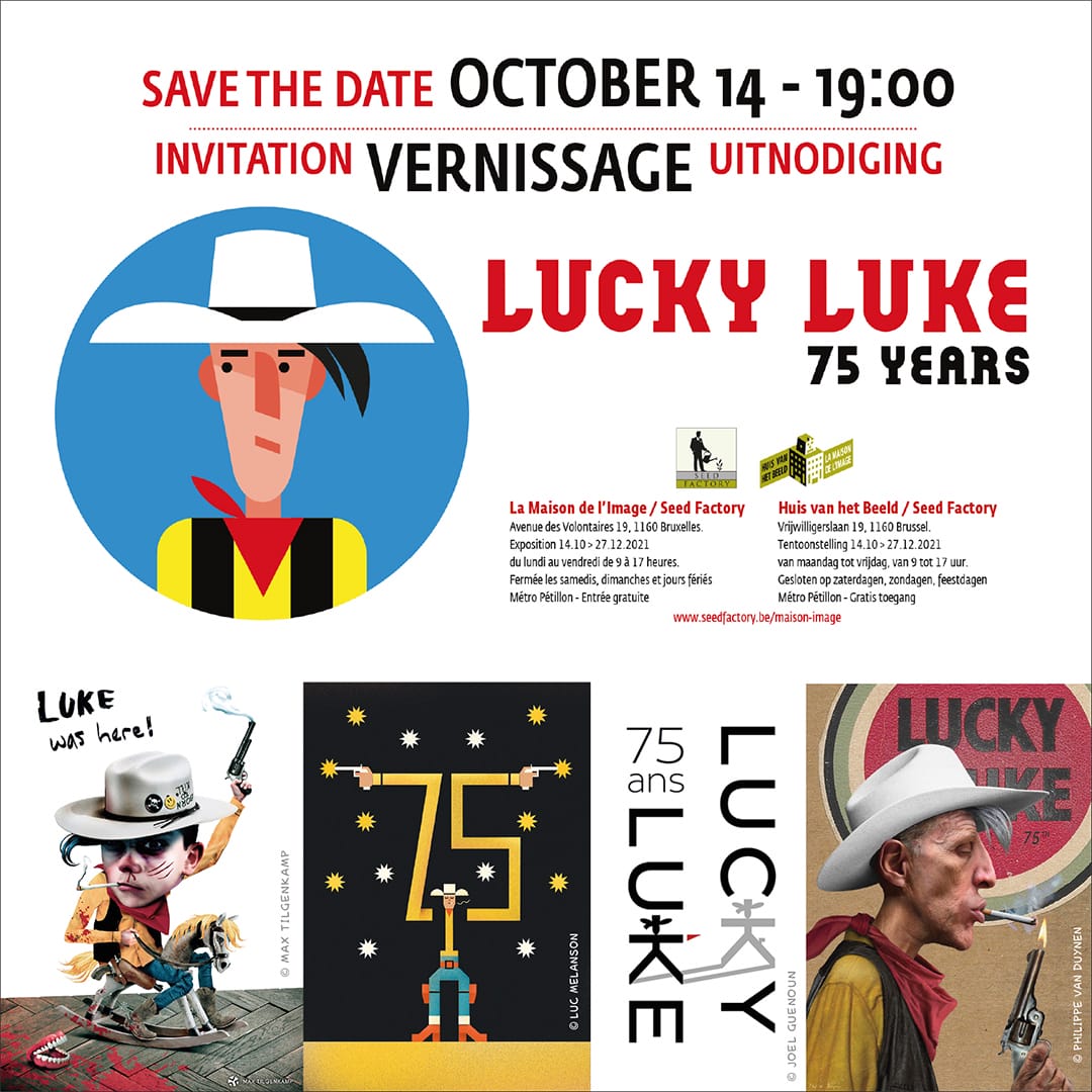 vernissage lucky luke 75 ans