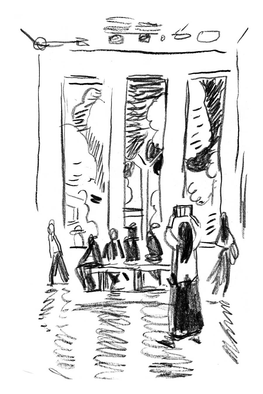 La Collection Morozov. Icônes de l'art moderne à la Fondation Louis Vuitton, Paris. Reportage dessiné de Vincent Rif. Bonnard