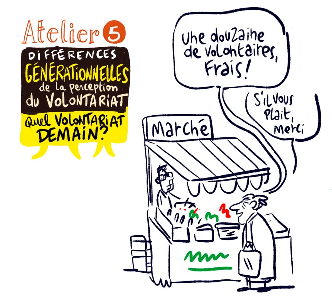 Volontaire et son statut -facilitation visuelle d'une journée d'étude pour la LUSS- intergénérationnel