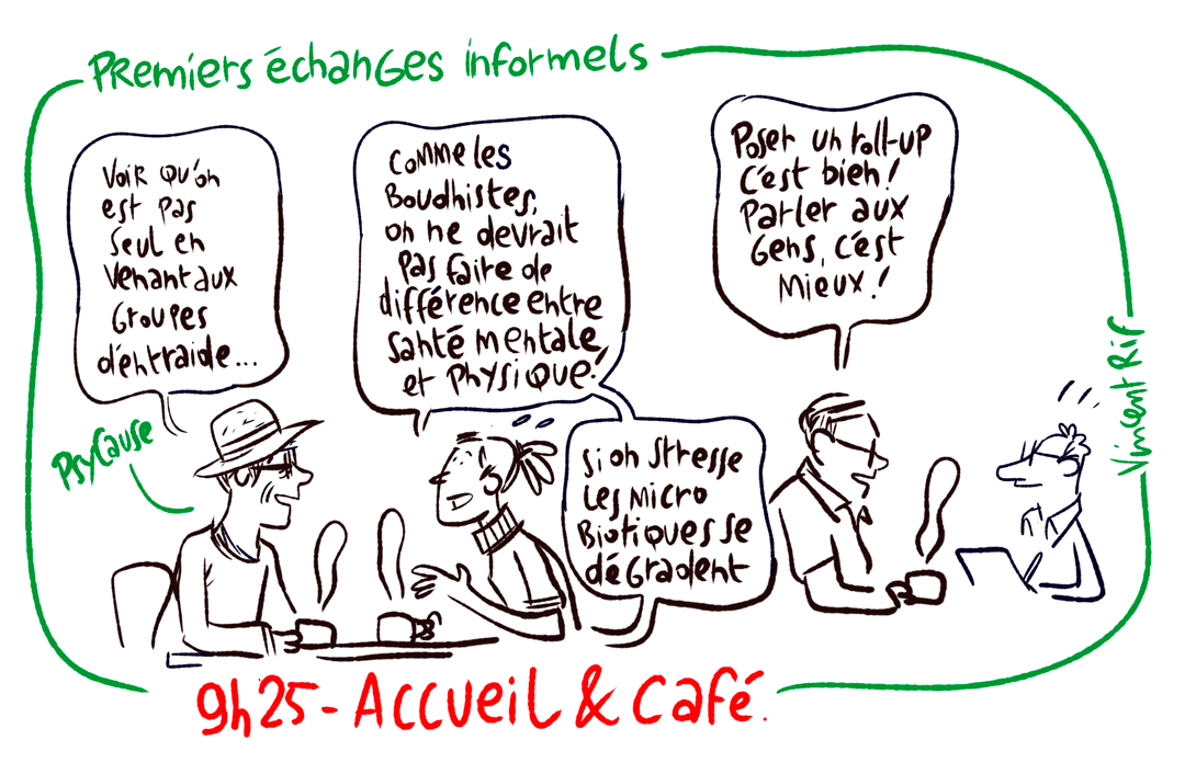 Volontaire et son statut -facilitation visuelle d'une journée d'étude pour la LUSS - déjeuner