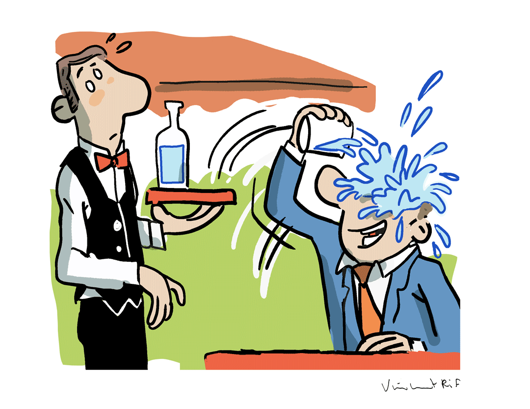 Illustration de Vincent Rif sur la sécheresse oculaire pour illustrer le courrier des lecteurs du magazine Que Choisir de Octobre 2022