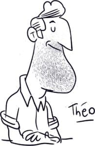 Théo, exemple de caricatures en trois minutes par Vincent Rif. Réalisées sur iPad avec Procreate.