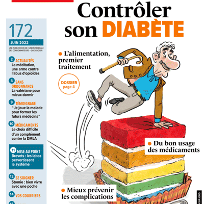 dessin de couverture pour un dossier sur le diabète