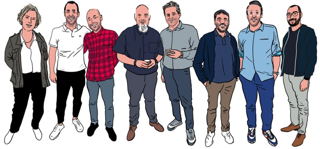 Les membres du groupe, des calques ajustables