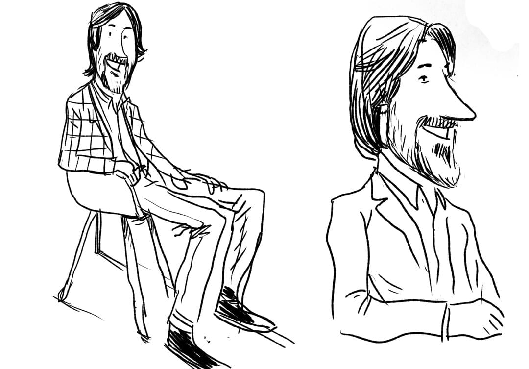 croquis pour un dessin animé de promotion de Nastrogreen