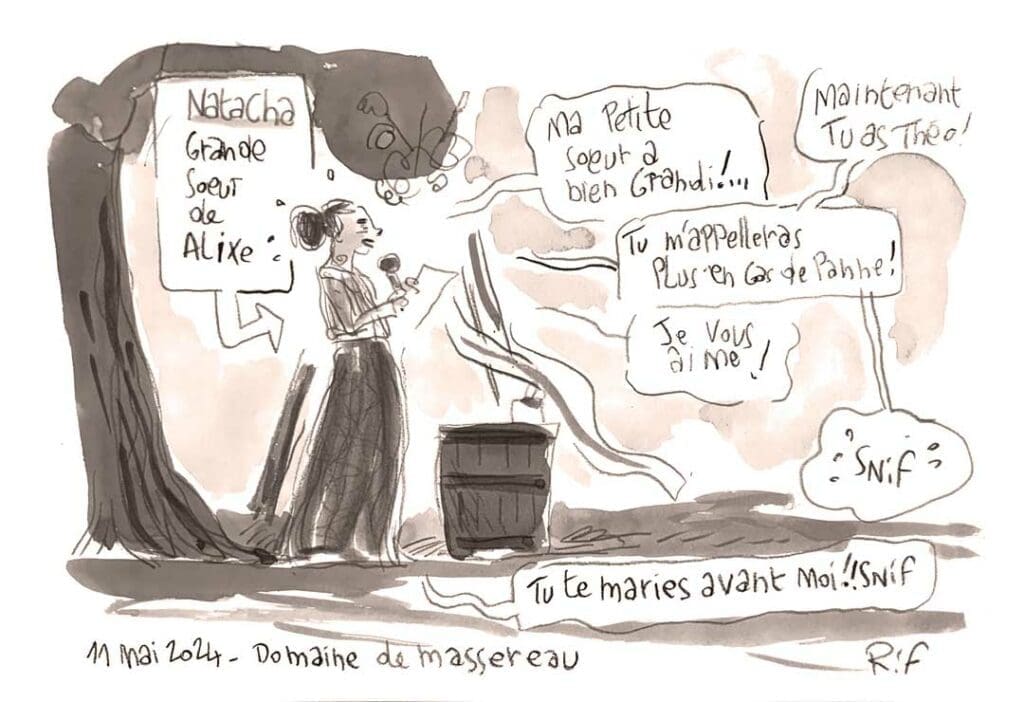 Dessin du mariage de Alixe et théo par dessinateur de mariage