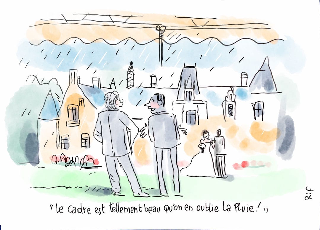 dessinateur de mariage au chateau de chéronne