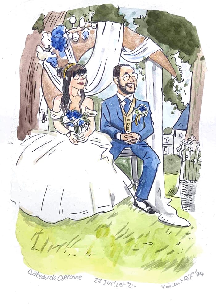 Emmanuelle montre le portrait de couple