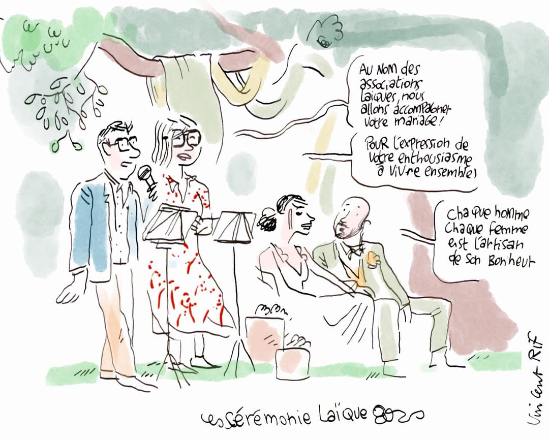 dessins-de-mariage-liege Dessinateur de mariage, la cérémonie laique