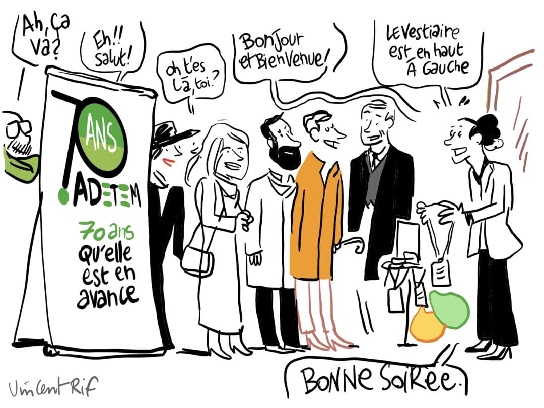 arrivée à la soirée Adetem