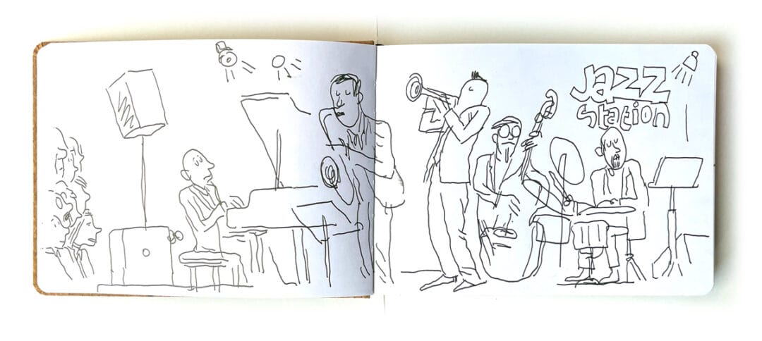 Vincent Thekal dessin jazz minimal
