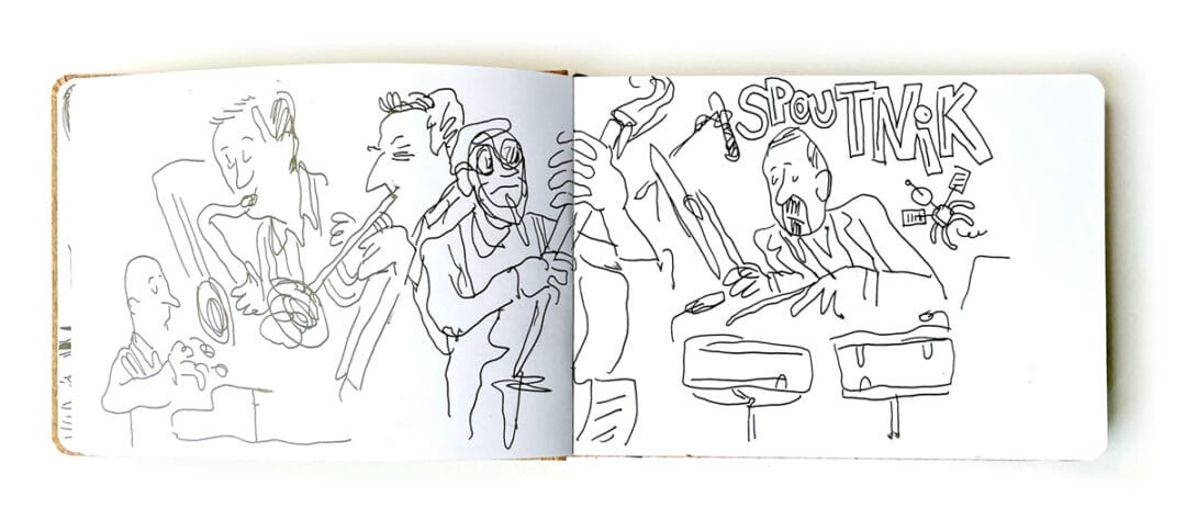Vincent Thekal Quintet dessin jazz Vincent Thekal