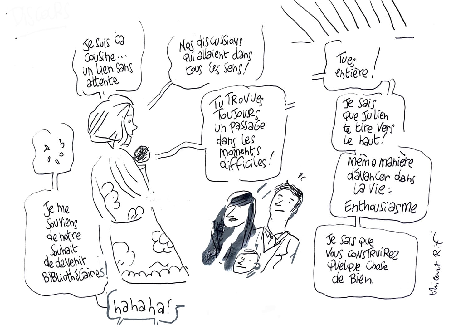 Dessins de mariage - portrait de la nièce