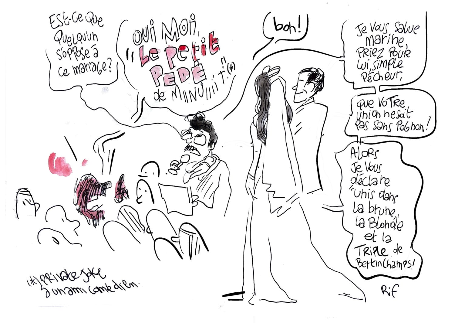 Dessins de mariage - portrait de l'opposant au mariage