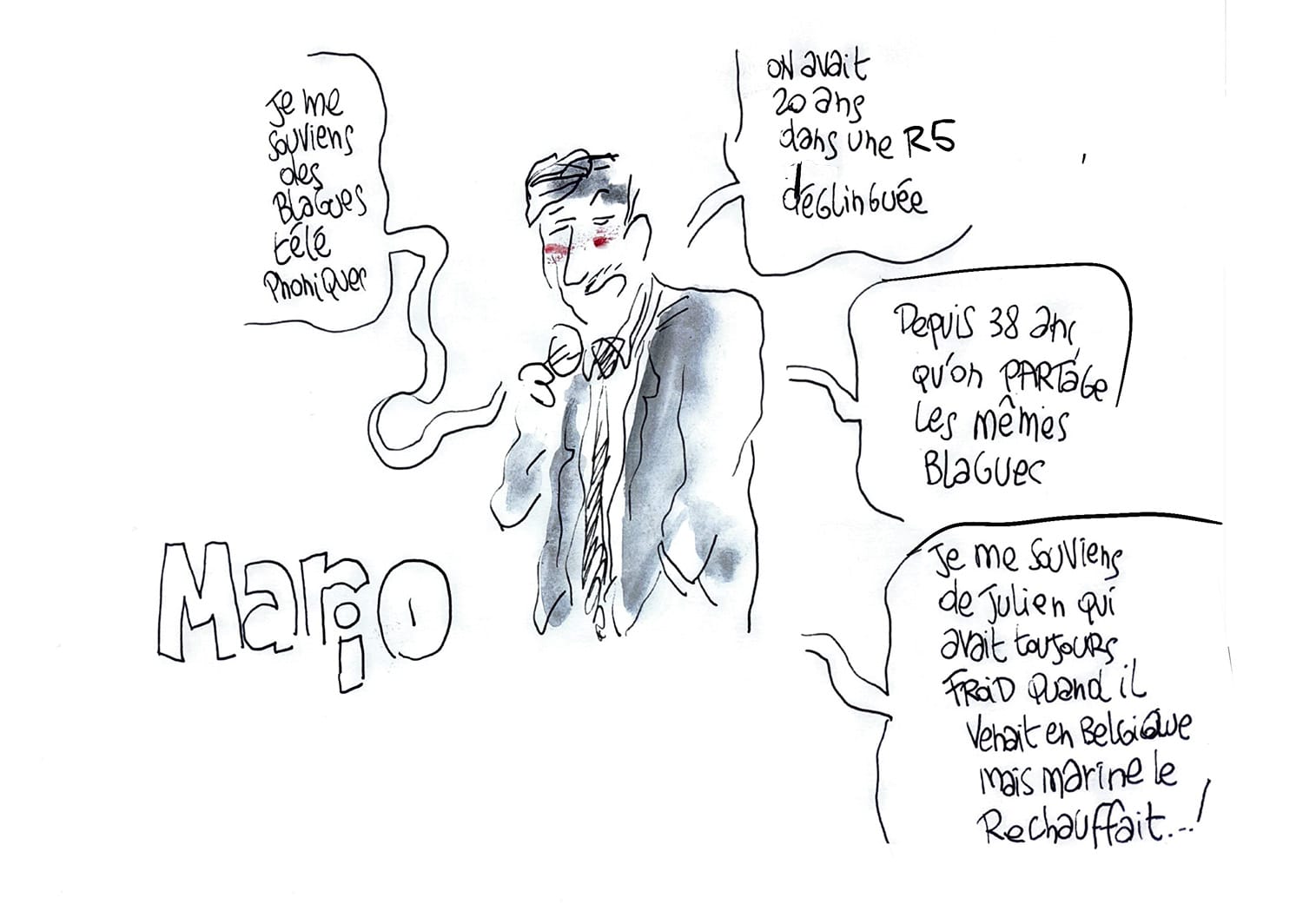 Dessins de mariage - portrait de mario