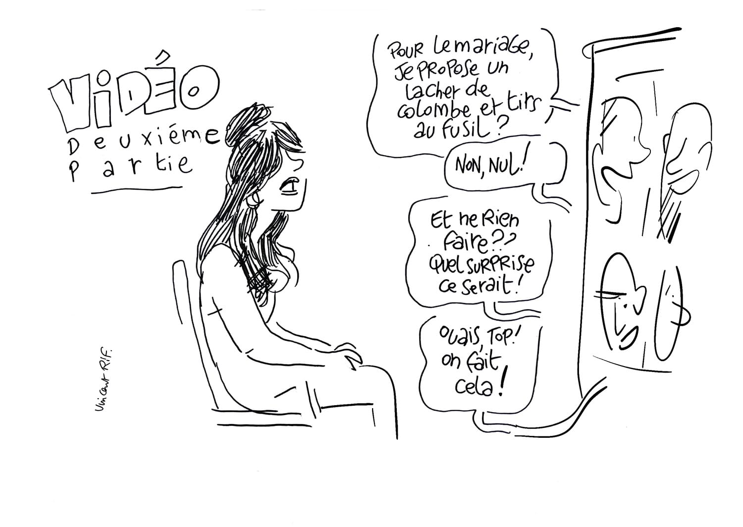 Dessins de mariage - video surprise