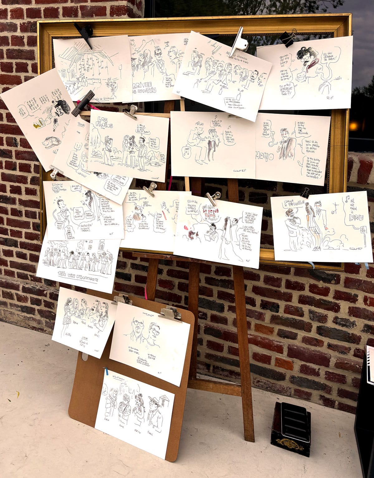 Dessins de mariage - concert de rock