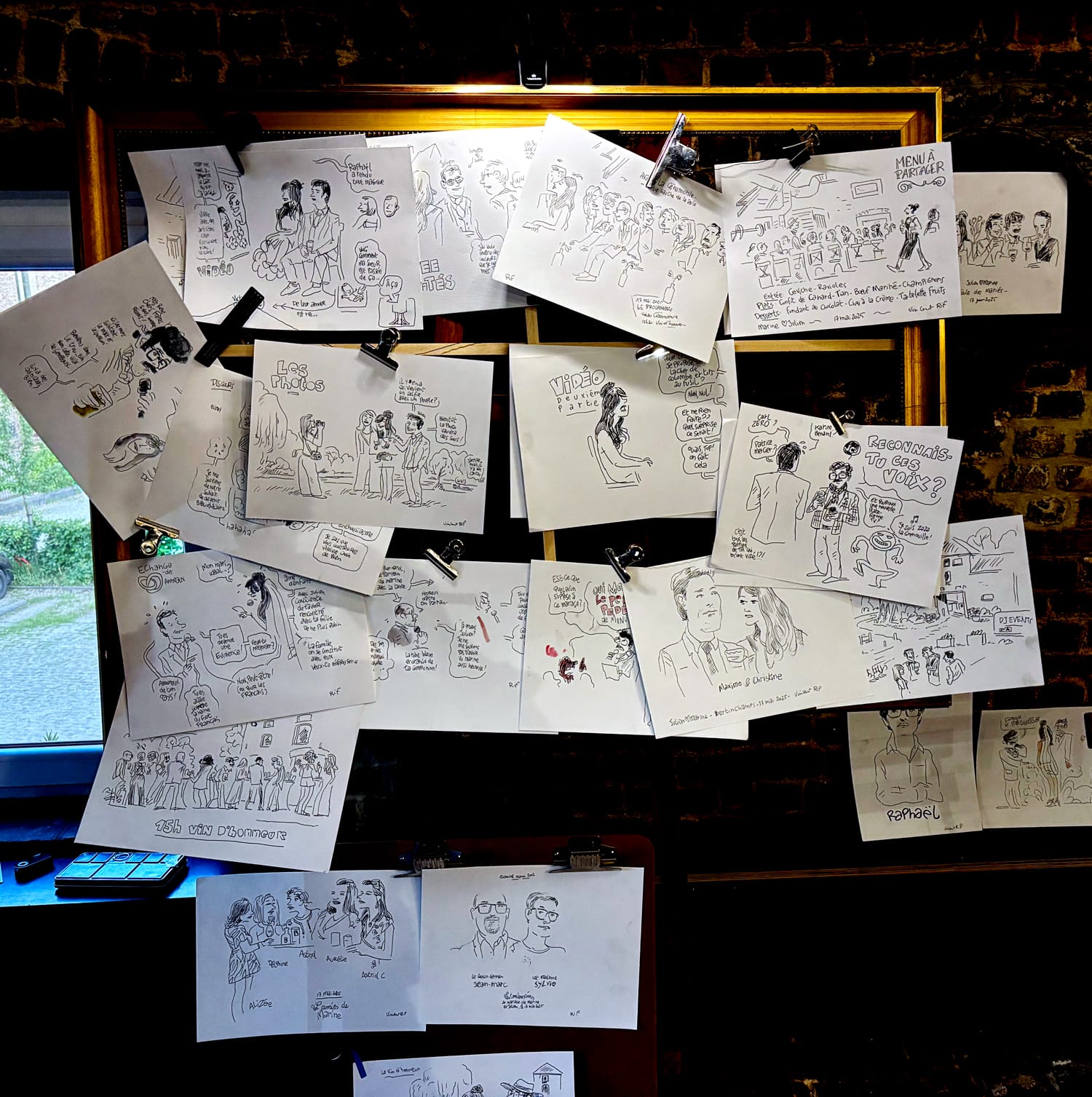 Dessins de mariage - concert de rock