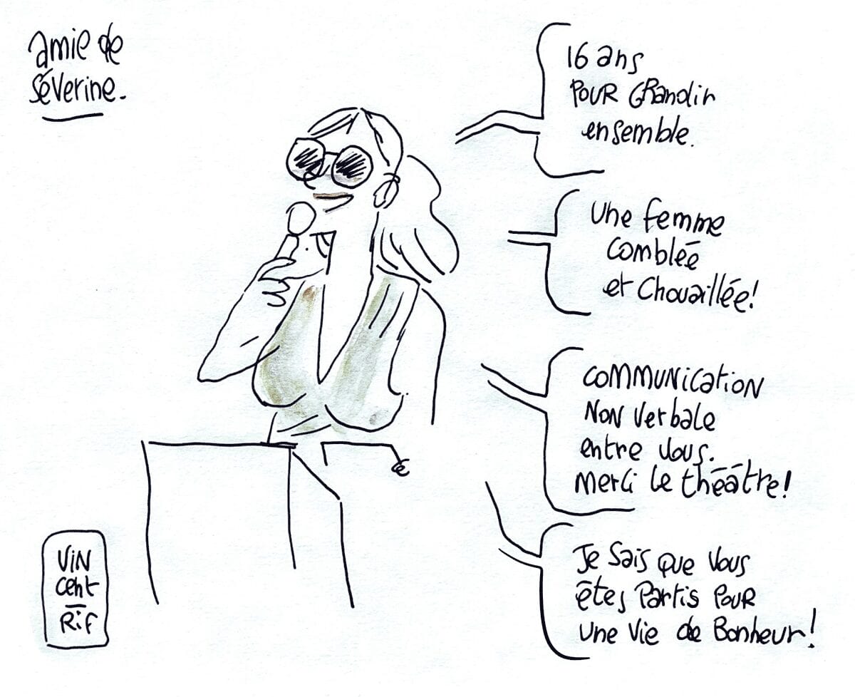 Dessin de mariage - début cérémonie