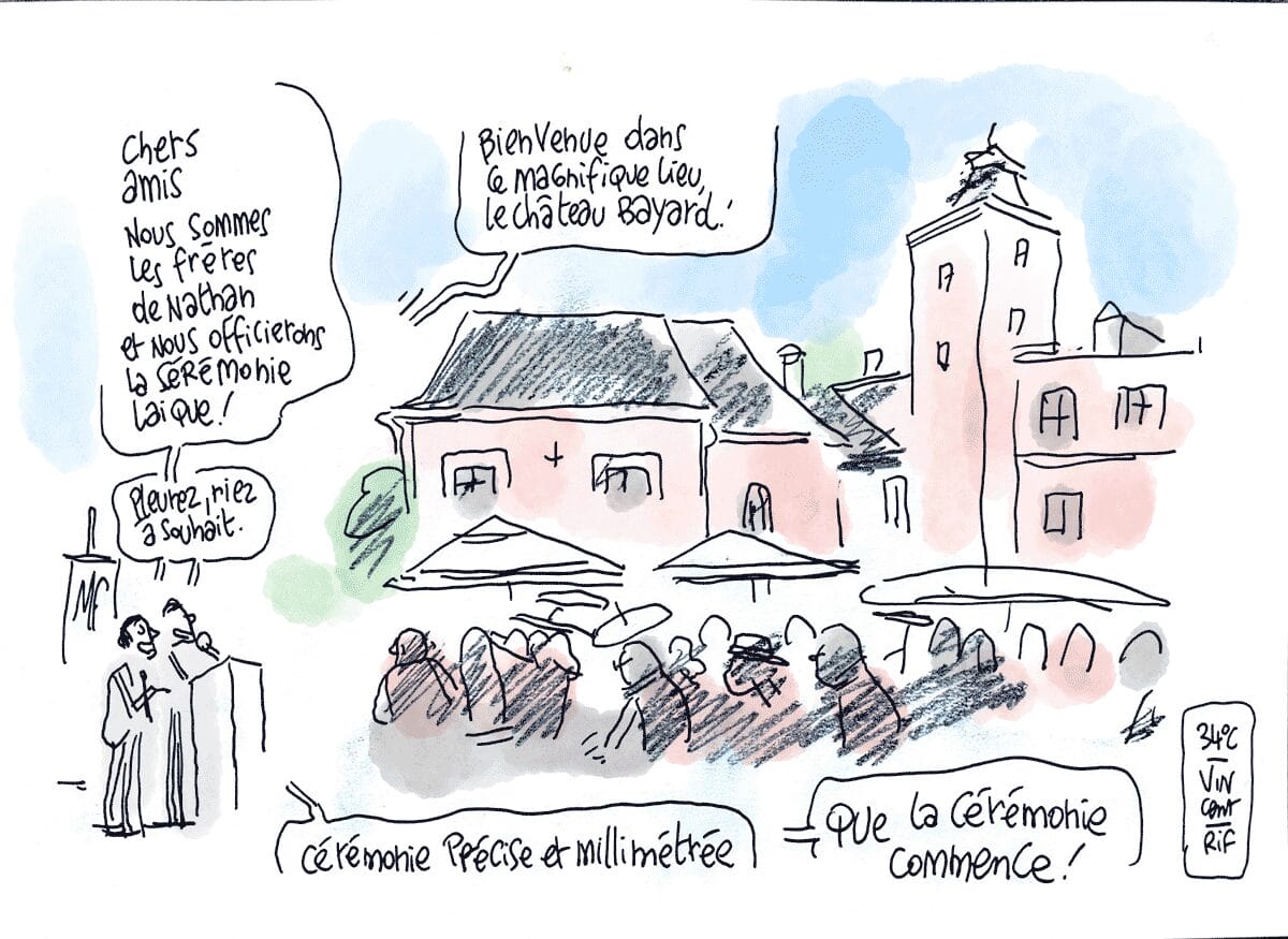 Dessin de mariage - début cérémonie