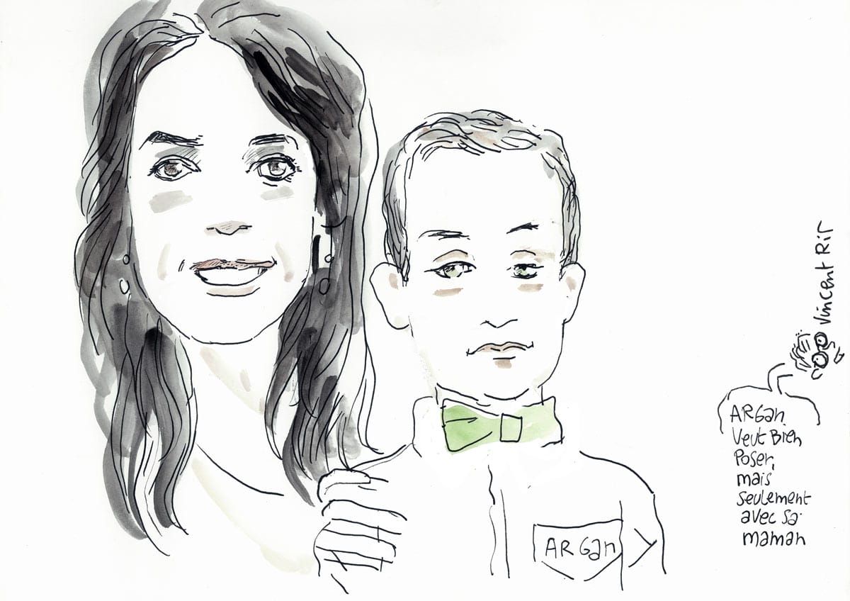 Dessin d'un mariage à La Rochelle (Charente-Maritime). portrait d'un enfant, Argan