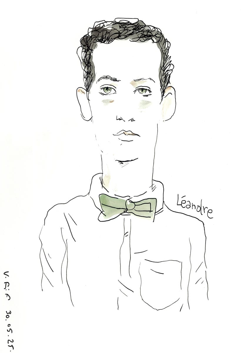Dessin d'un mariage à La Rochelle (Charente-Maritime). portrait d'un enfant, Léandre