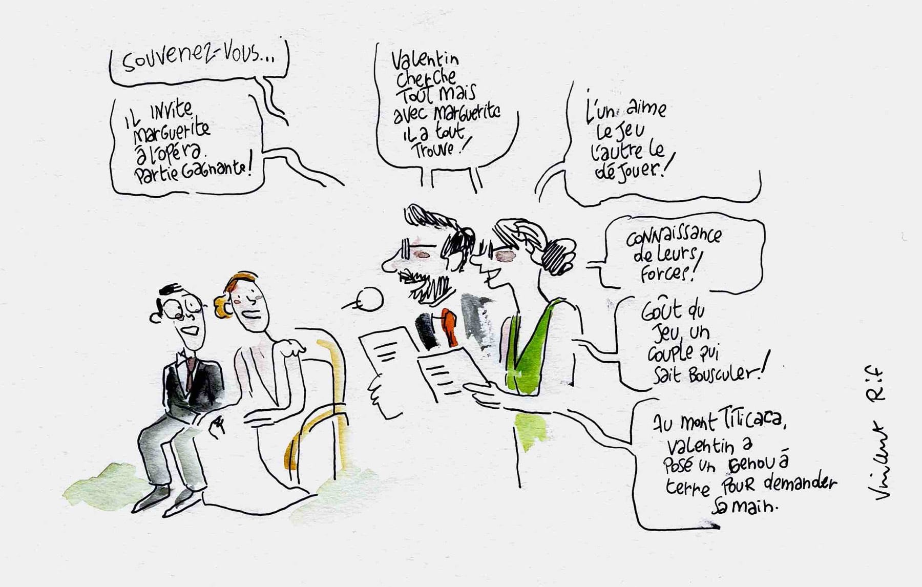 dessin de mariage - discours