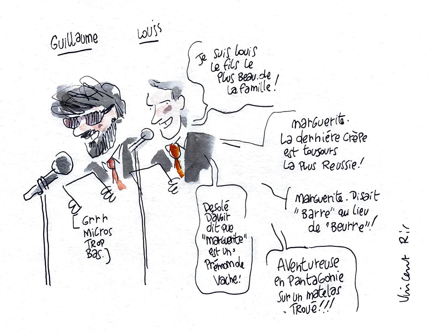 dessin de mariage - discours des témoins