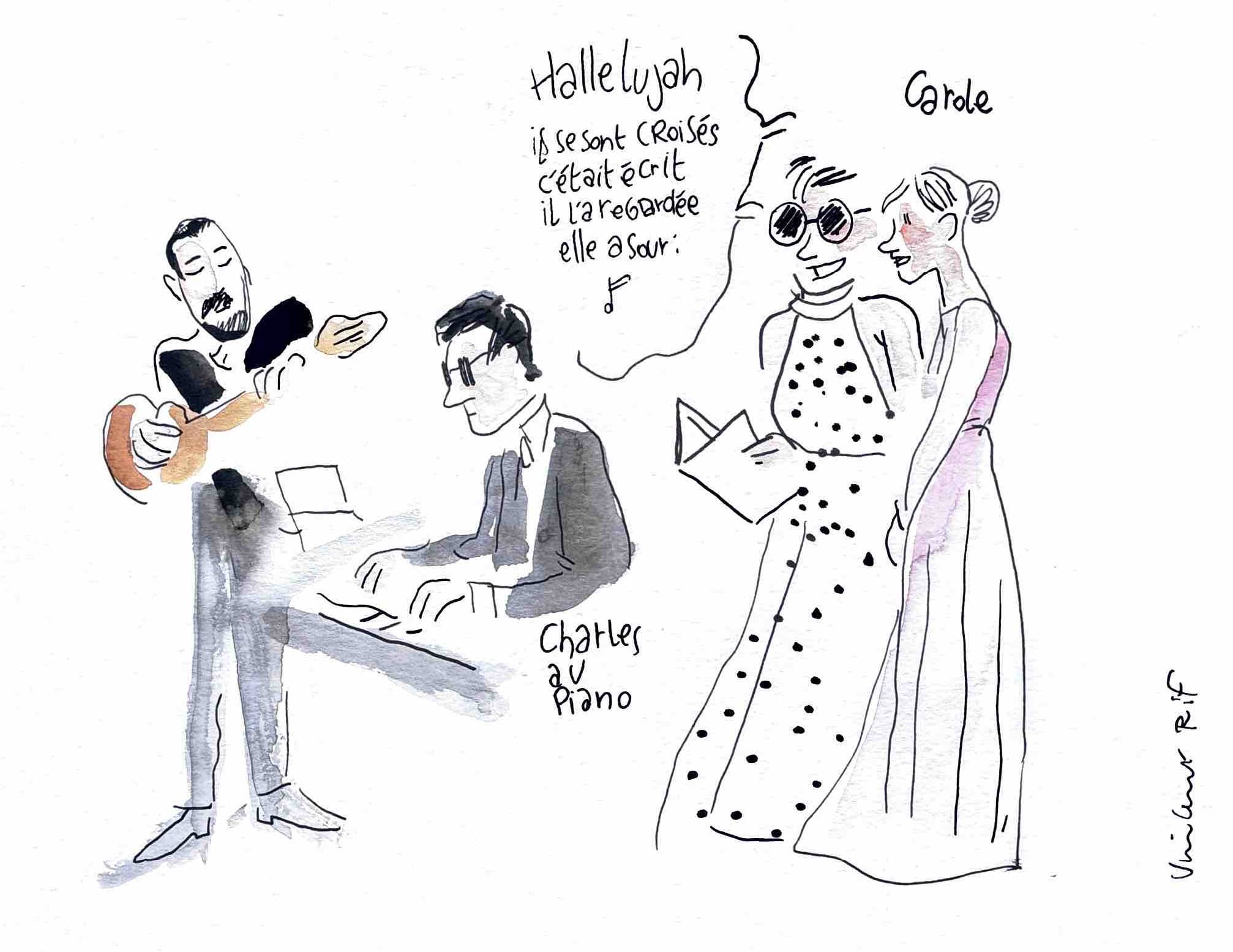dessin de mariage - chanson hallelujah